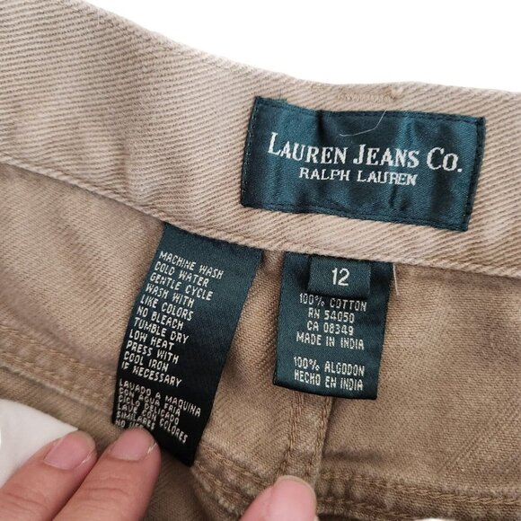 Ralph Lauren Lauren Jeans Co. Jeans‎ Size 12 khaki Straight 100% Cotton - Picture 7 of 11
